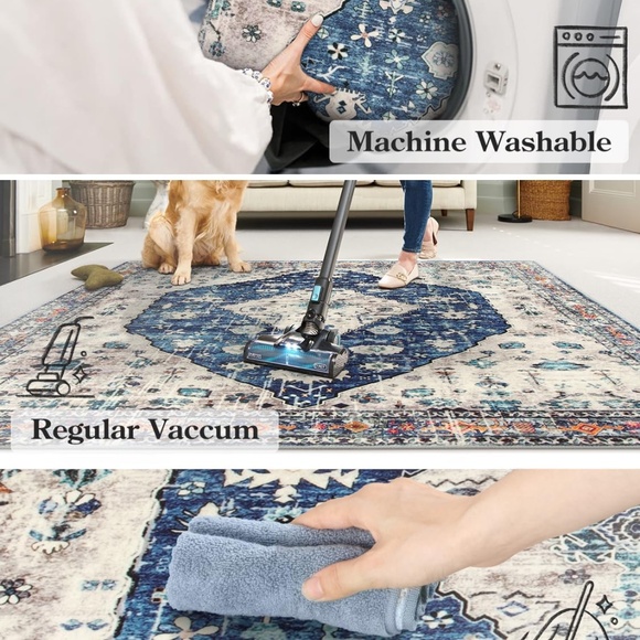 NEW Lahome Area Rug Boho Tribal Rug Throw Rug 4’ x 6’ - Picture 6 of 8